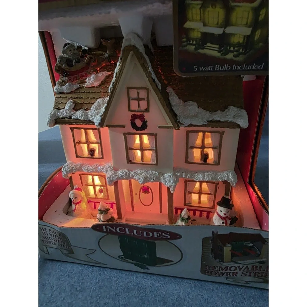SANTA'S‎ POWER 6 OUTLET LIGHTED CHRISTMAS VILLAGE POWER HOUSE